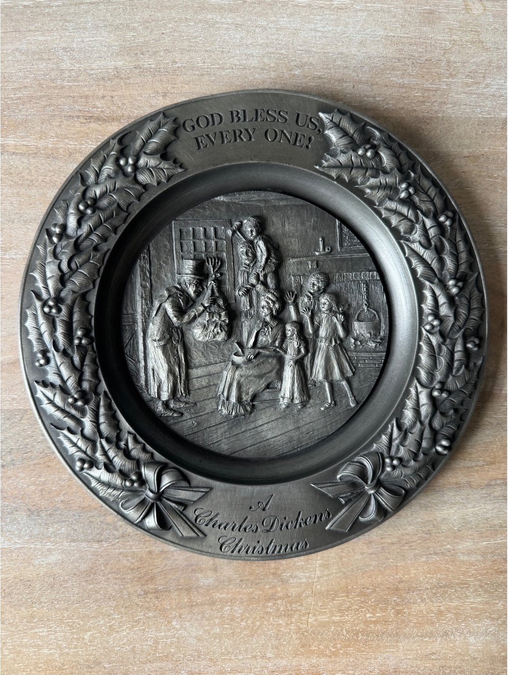 A Charles Dickens Christmas Limited Edition Pewter Plaque